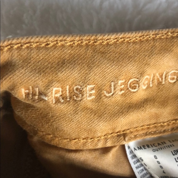 American Eagle Mustard Colored Hi-Rise Jeggings - Picture 7 of 7
